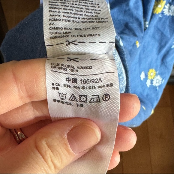 Old Navy Floral Blue Wrap Dress - Picture 12 of 13